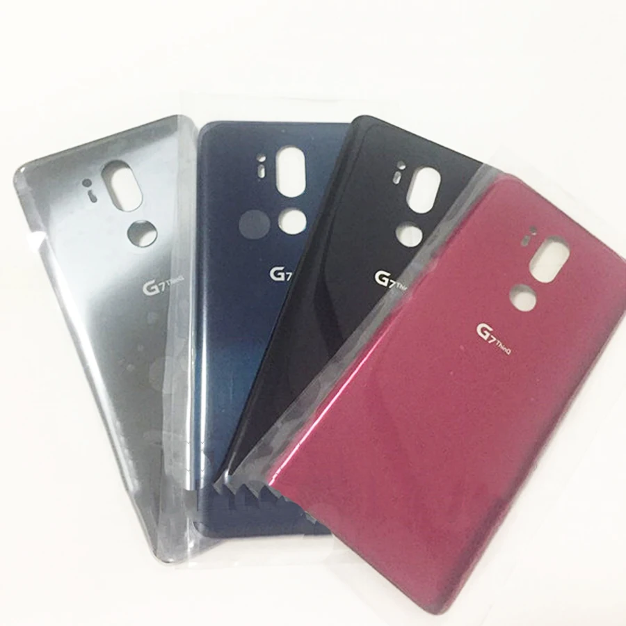 Original Glass Battery Cover DOOR For LG G7 ThinQ G7+ G710 G710EM Rear Housing Back Case With Adhesive Replacement Part