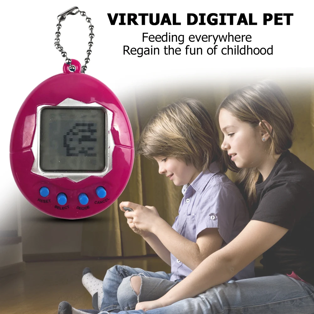 Keychain Nostalgic Virtual Digital Electronic Growing Pet Machine Cyber Handheld Game Machine Pet Interactive Mini Growing Toys 2