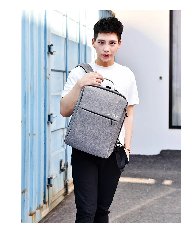 Новый стиль большой емкости рюкзак для ноутбука Мужской Рюкзак Повседневная Смарт USB Анти-слеза Компьютерная сумка хит продаж