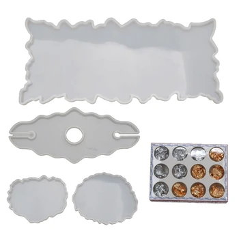 

Silicone Resin Tray Molds Geode Agate Platter Molds Wine Rack Coaster Resin Molds Tray Wine Rack Coaster Resin Mold Tool