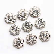 50pcs Golden Color Flower Flat Back Button Cute Home Garden Crafts Cabochon Scrapbooking Clothing accessories
