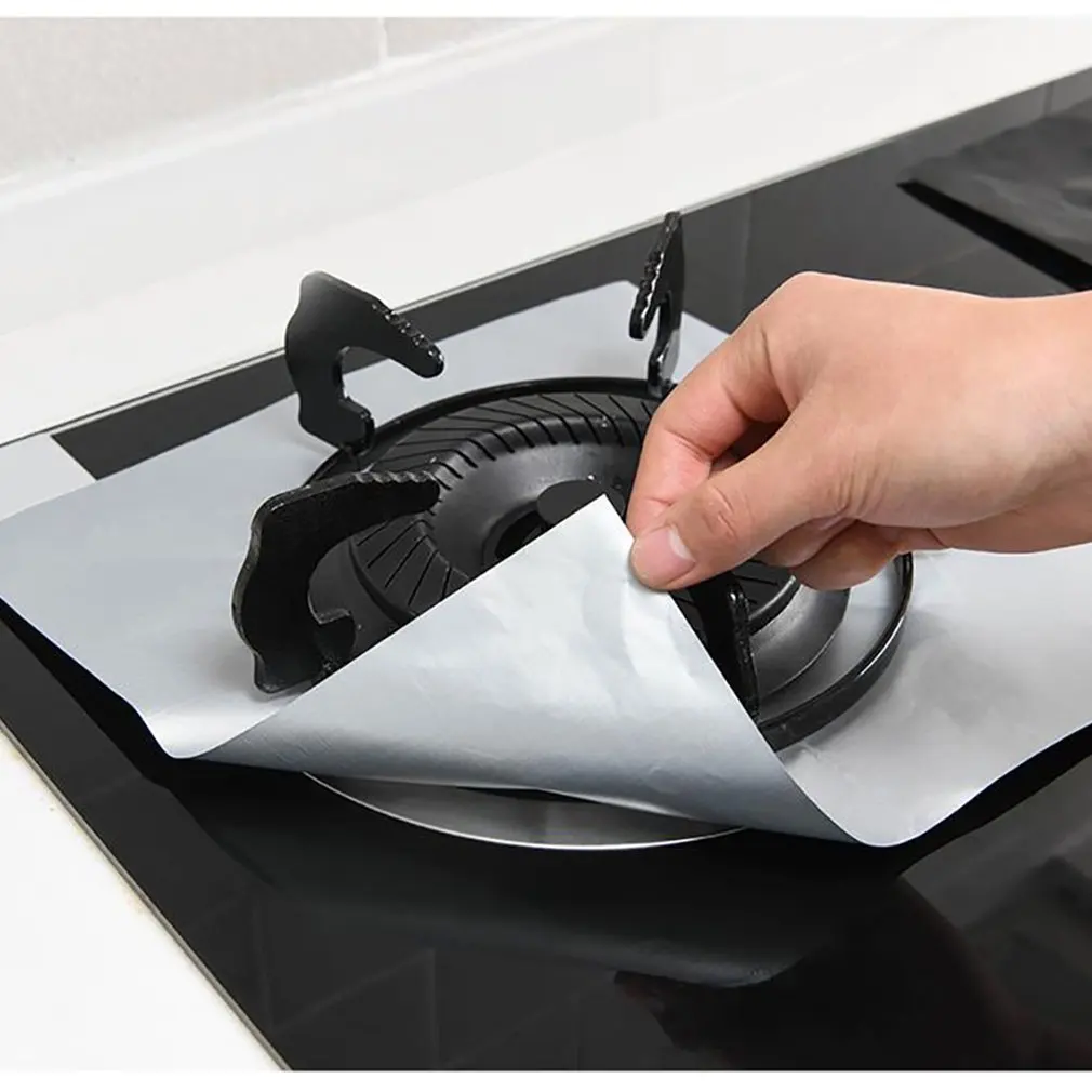 Teflon Gas Stove Protectors Mat Reusable Burner Cover Liner Pad Fire Injuries Protection Pad Cooker Washable Clean Tools