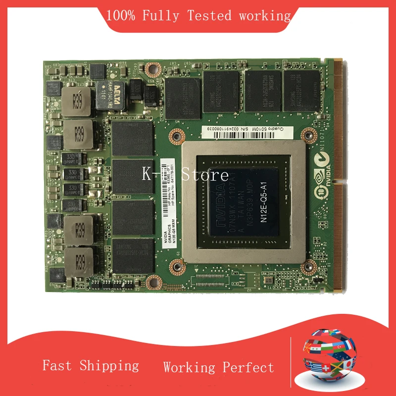 Scheda Grafica Quadro 5010M Q5010M Q5010 Video Vga N12E-Q5-A1 Gddr5 4Gb Per Dell M6600 M6700 M6800 M15X Hp 8760W 8770W 05 Pgk8