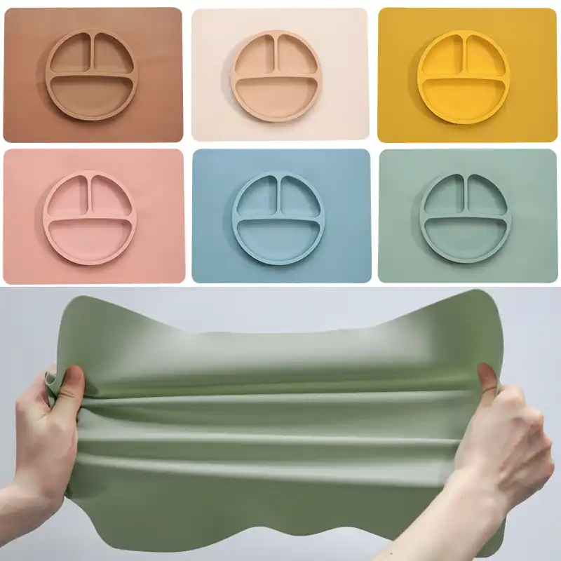 Mini Tapis Antiderapant En Silicone Vaisselle De Bebe Plateau D Assiette En Silicone Impermeable Napperon De Table Pour Bebe Aliexpress