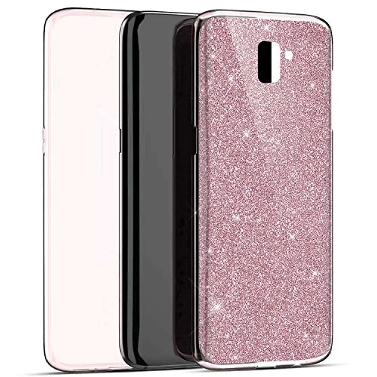 360 3 в 1 передний + задний Чехол с блестками для samsung Galaxy A6 A8 Plus 2018 чехол TPU мягкий Note 10