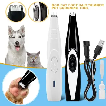 

Electrical USB Rechargeable Pet Dog Cat Foot Hair Trimmer Paw Nail Grooming Clipper Cat Cutter Shearing Machine Shaver Scissor.