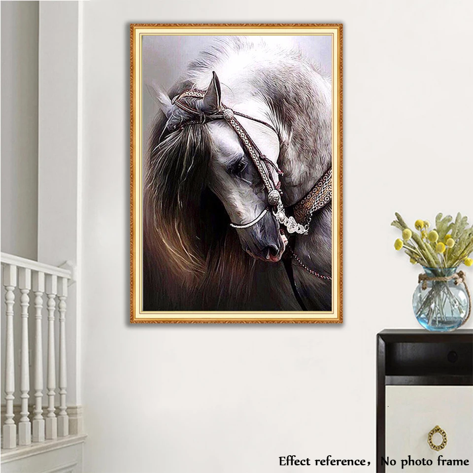 

GATYZTORY Horse DIY Diamond Painting Handmade Mosaic Diamond Embroidery Cross Stitch Home Decor Gift