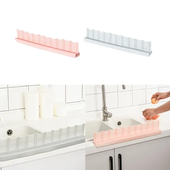 

2Pcs Creative Corrugated Sink Waterproof Baffle Suction Cup Fixed Vegetable Washing Pool Splash-Proof Flap