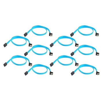 

10Pcs x 18inch SATA 3.0 Cable SATA3 III 6GB/S Right Angle 90 Degree for HDD Hard Drive Computer Cable Connector
