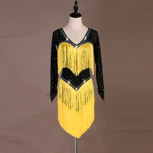 Salsa Latin Dance Dress Женщины для соревнований танго латинское платье для девочек танцующее платье для женщин Нестандартный размер цвета