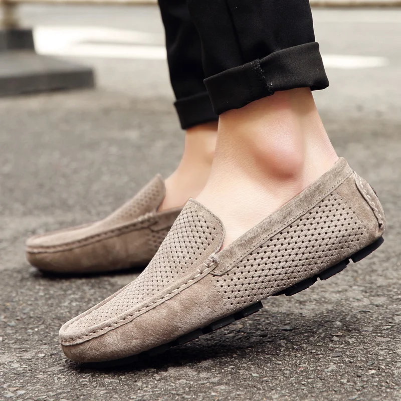 Mens Casual Slip On Flat Moccasins Shoes Driving Penny Loafers