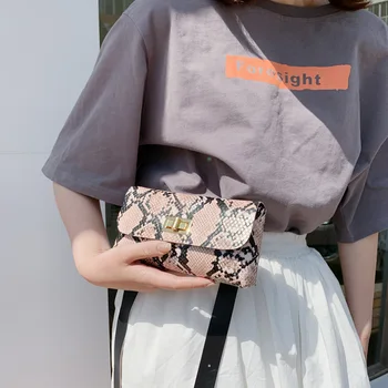 

New Fashion Handbags Multi-function Hit Color Fashion Fanny Chest Bag Women Money Purse Leather Shoulder Crossbody Belt Pack