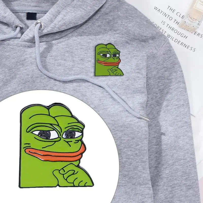 Смешные лягушки Pepe брошь на булавке улыбка грустная лягушка эмалированные