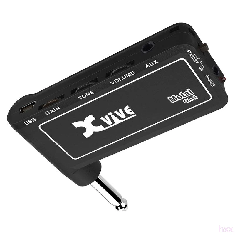 Xvive GA3 Металлический Мини Портативный Перезаряжаемый электрогитарный Разъем усилитель для наушников - Цвет: GA4