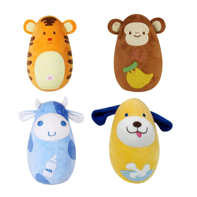 Новинка забавная надувная игрушка для малышей животные Roly Poly корова обезьяна