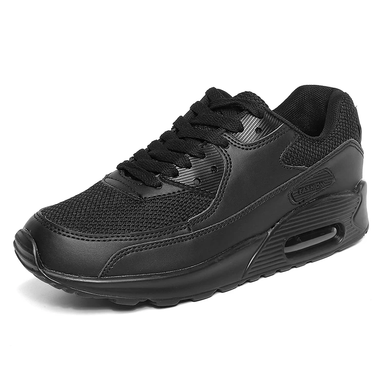 black shoes Сетчатые женские и мужские легкие уличные спортивные кроссовки для бега, парные дышащие мягкие беговые кроссовки, спортивная обувь кроссовки - Цвет: black shoes