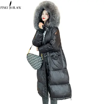 

PinkyIsBlack Winter Jacket Women 2020 New Warm Thick Down Cotton Jacket Loose Fur Hooded Casual Long Parkas Winter Coat Women