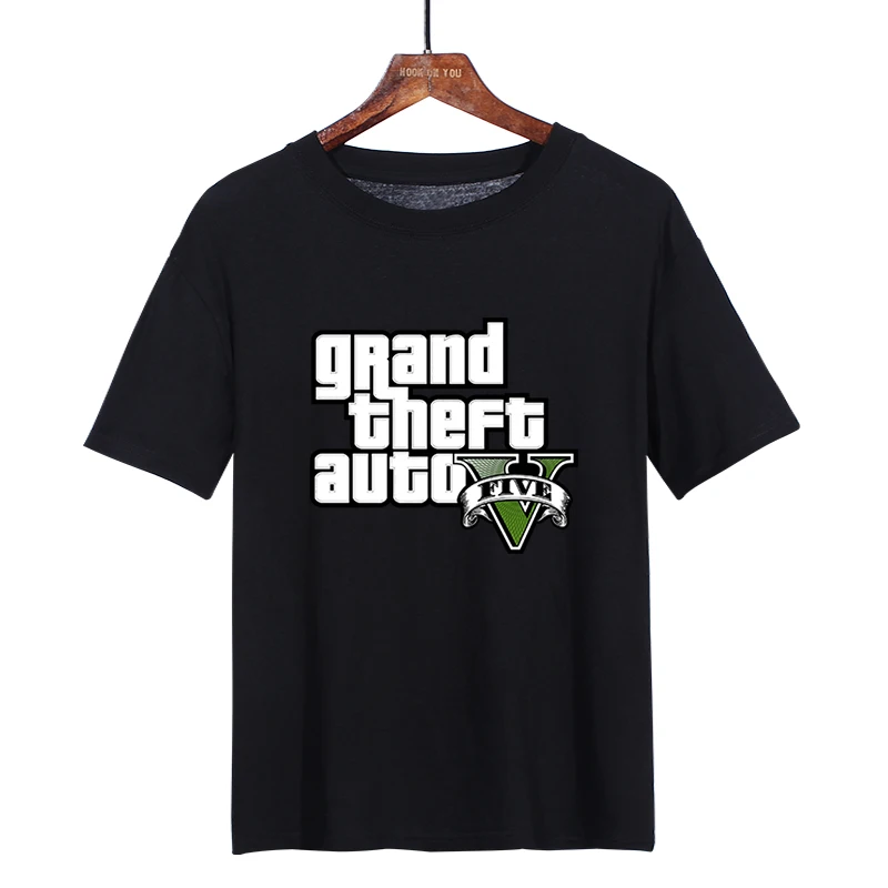 Grand Theft Auto 5 Футболка Мужская Уличная Длинная с GTA 5 Футболка мужская и женская футболка s летние топы с коротким рукавом футболки GTA5 - Цвет: Хаки