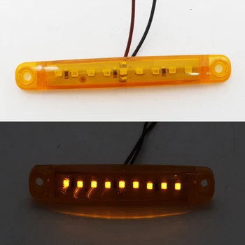 

New Arrival 24v 10pcs 9 LED Truck Lorries Bus Clearance Side Marker Indicators Light Lamp