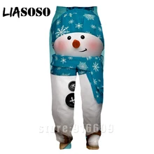 3d принт, мужские и женские длинные леггинсы, рождественские спортивные штаны для бега, зимние штаны для костюмированной вечеринки Санта Клауса, спортивные штаны в стиле аниме