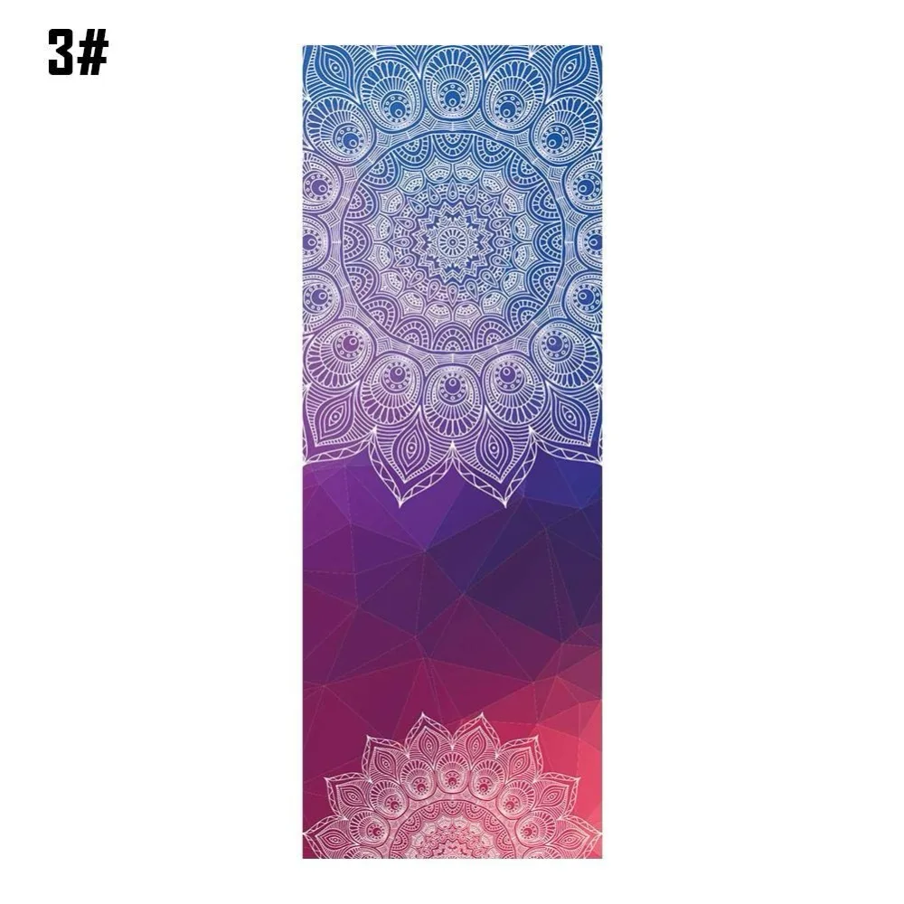 Yoga Blanket Mandola Print Thick Non-Slip Pilates Workout Exercise Gym Home Yoga Mat Towel Sit-Ups Camping Picnic Mats 18368cm (3)