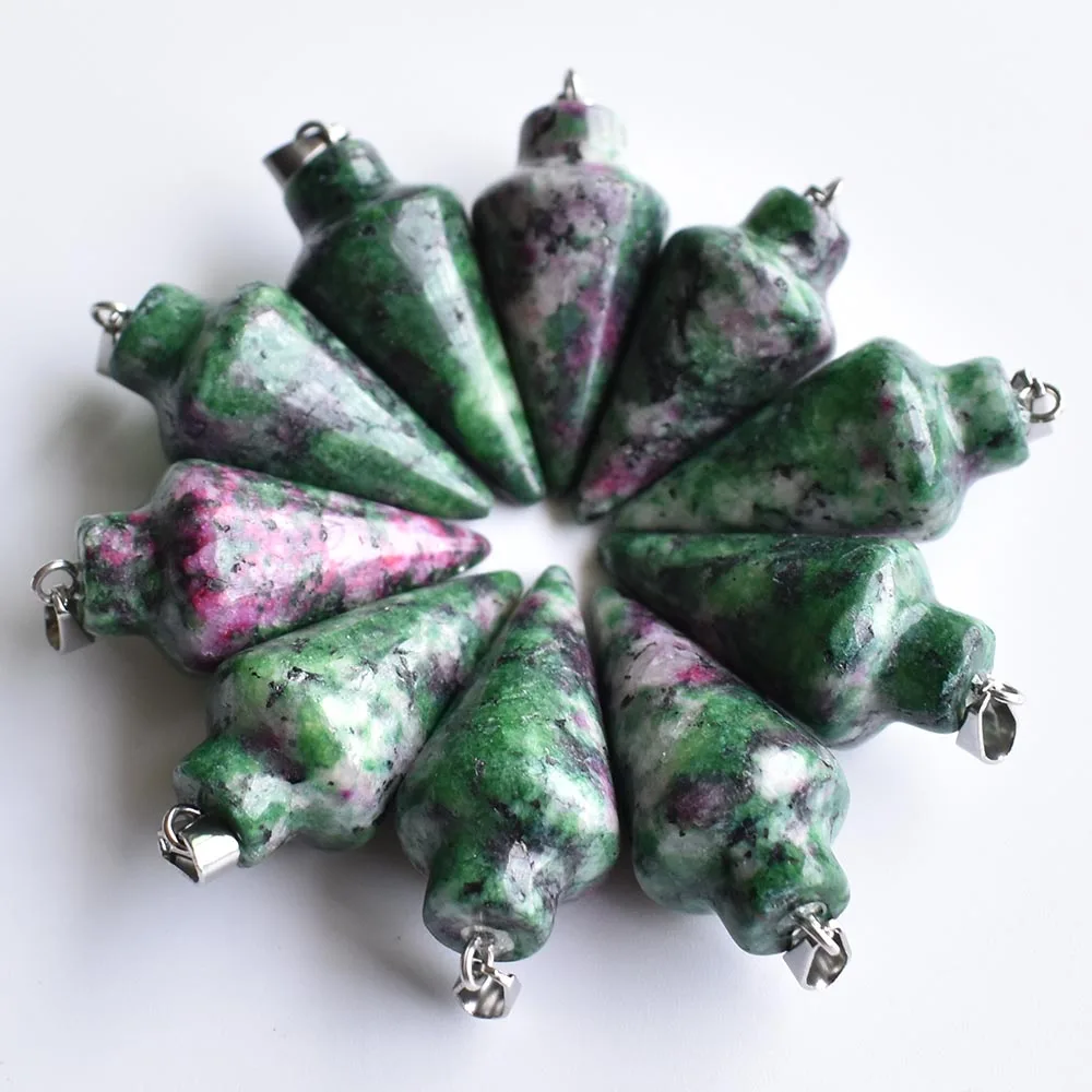 

Модный Лидер продаж, подвеска из натурального эпидота с круглым конусом, 10 шт./лот