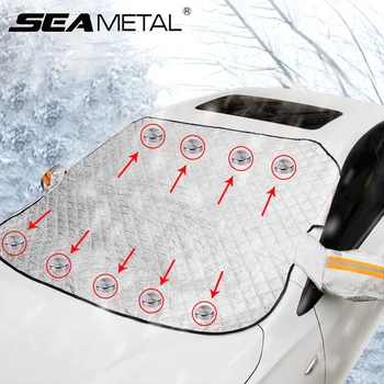 

Exterior Car Windshield Snow Cover Car Snow Covers Magnetic Reflector Universal Auto Sunshade Dust Proof Protection Car Care Set
