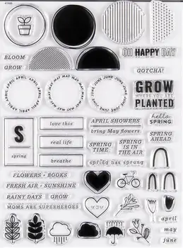 

English words Transparent Clear Silicone Stamp/Seal for DIY scrapbooking/photo album Decorative clear stamp sheets A2290