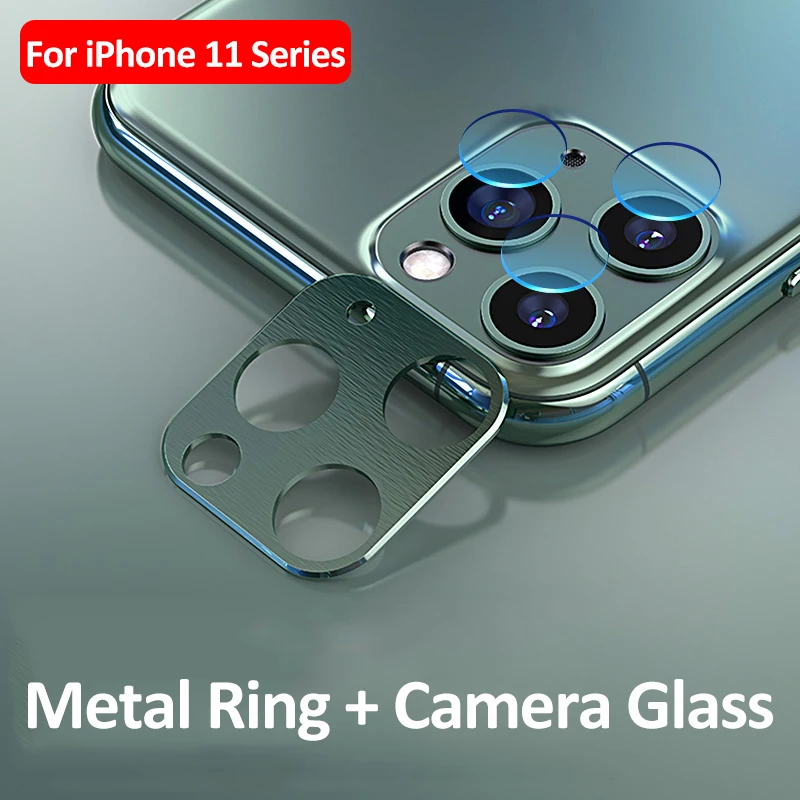 Для iPhone 11 Pro Max пленка из закаленного стекла задняя крышка объектива камеры металлическое защитное кольцо чехол для iPhone 11 защита экрана