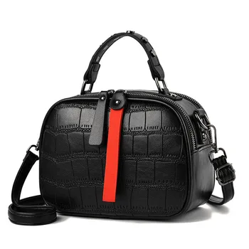 

Fashion Women's Handbags Wild New PU Leather Shoulder Bags Strap Zipper Top-handle Female Totes Casual Messenger Bags