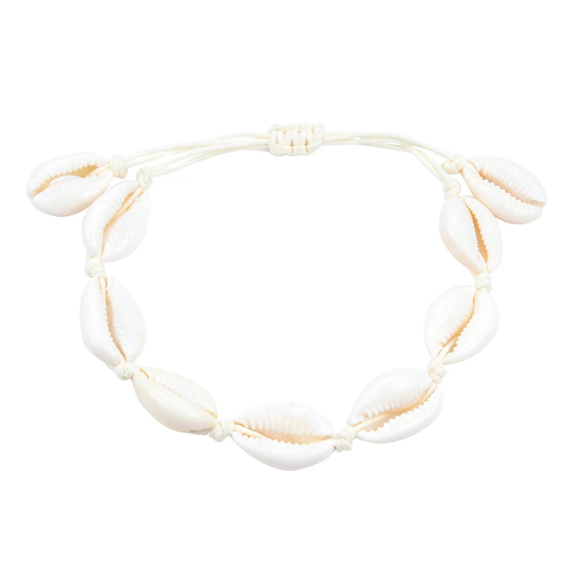 Bracelet Beige shshd мода Лидер продаж, натуральное ожерелье, воротник чокер, бохо лето раковины браслет веревка цепочка женские браслеты ручной работы ожерелье ювелирные изделия Богемные аксессуары женщины подарок - Metal Color: Bracelet Beige