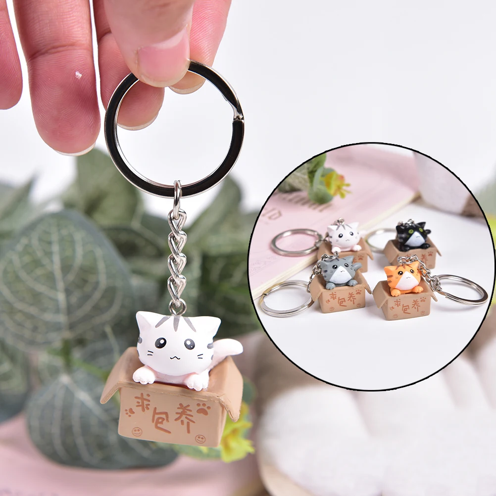 

Lovely Cartoon Cat Key Rings Chains Pendant Ornament For Bag Car Keychain Gift