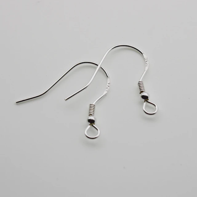 Real 925 Sterling Silver Earring Hooks Hypoallergenic Earring