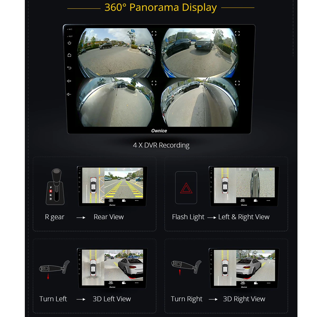 Sale Ownice K5 360°Panoramic 4×AHD DVR Camera Android 7.1 6Core 2GB+16GB/32GB Car Multimedia Player Radio Stereo GPS DSP CarPlay WiFi 3 Sale Ownice K5 360°Panoramic 4×AHD DVR Camera Android 7.1 6Core 2GB+16GB/32GB Car Multimedia Player Radio Stereo GPS DSP CarPlay WiFi 3