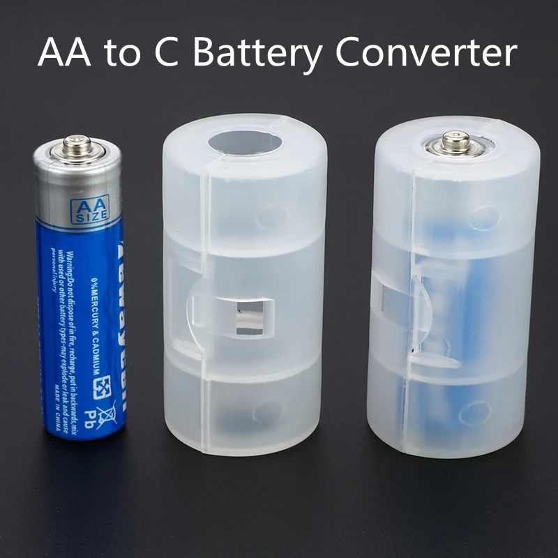 2pcs AAA To AA/ AA to C Size Household Battery Converter Mini Adapter Trip Large Strength Bettery Holders Home | Электроника