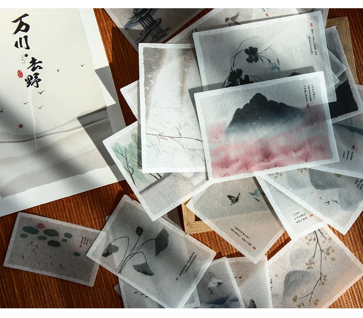 Винтажные Ландшафтные растения дневник декоративные наклейки дневник стационарный Японский деко альбом стикеры Скрапбукинг