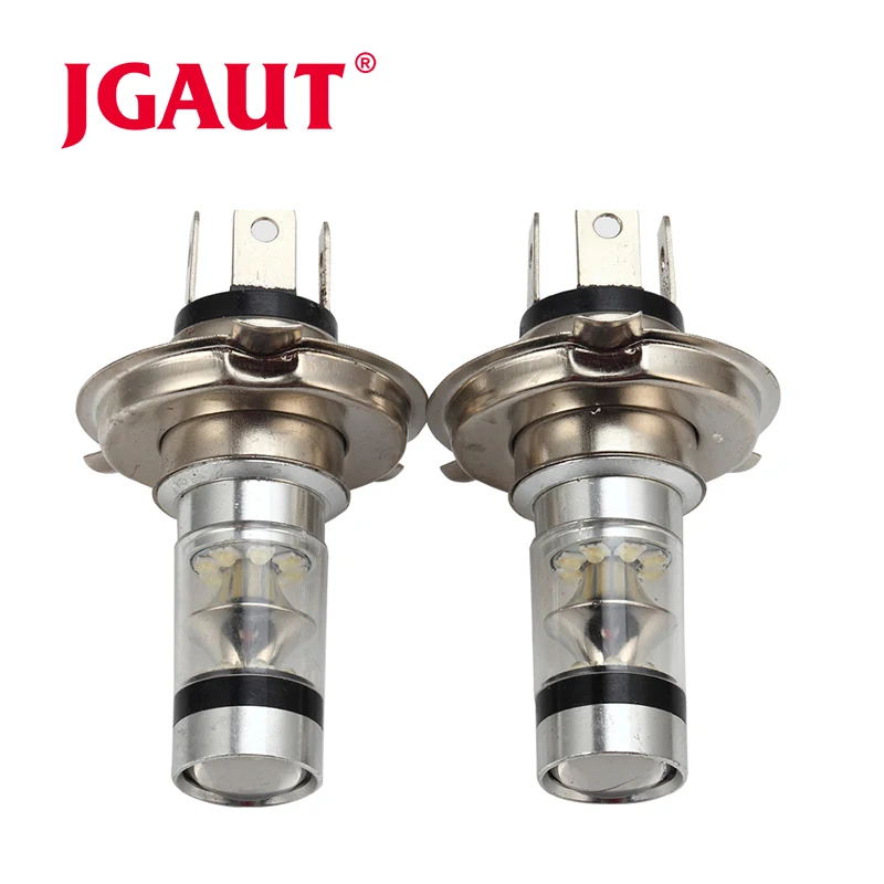 JGAUT 2 шт. H4 100 Вт 2828 20SMD 8000K светодиодный автомобильный противотуманный фонарь высокой мощности для вождения автомобилей, светильник для бега, автомобильная противотуманная фара 12-24 В