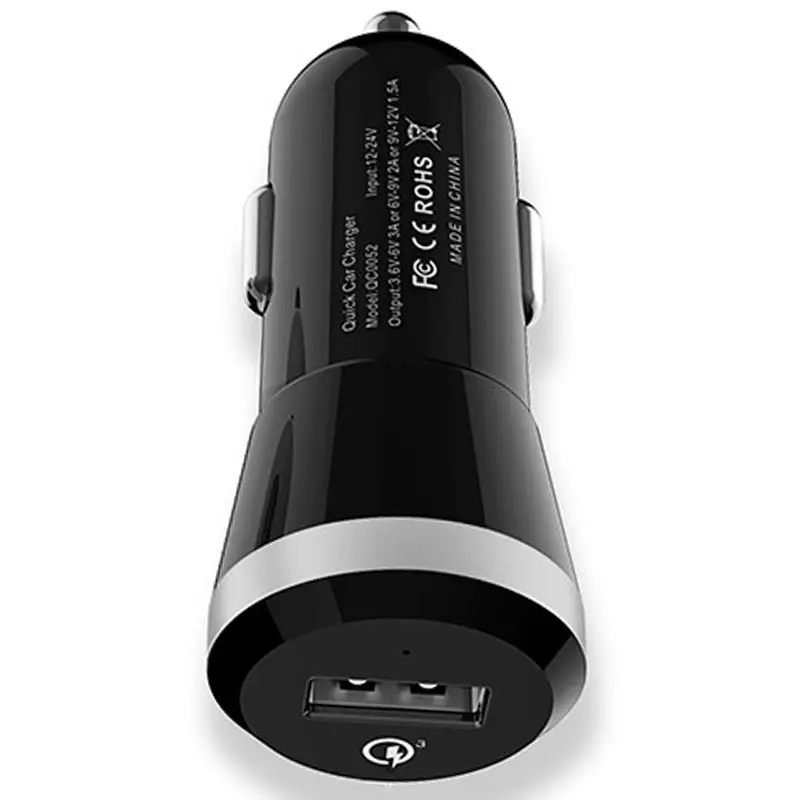 

9V2A USB Car Charger 1 Port 18W Fast Car Charging Dedicated QC3.0 Chargers Classical