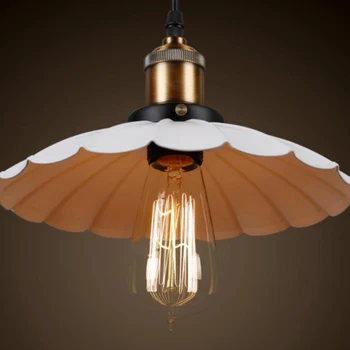 

American country retro industrial lotus leaf pot type wrought iron chandelier modern minimalist art bar restaurant chandelier