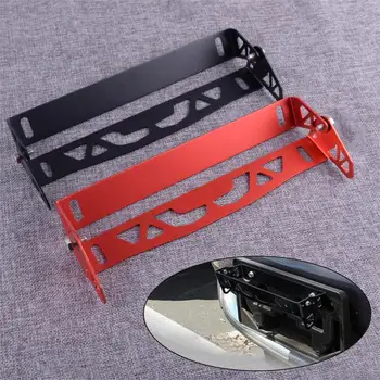

Universal Aluminum Alloy Car Front Bumper Tilt Rotate License Plate Mount Bracket Relocator Holder Bar Frame Adjustable