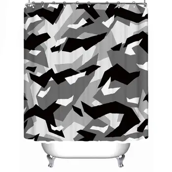 

Grey Camouflage Pattern Vector Background Vector Shower Curtain okjeffl Shower Curtain