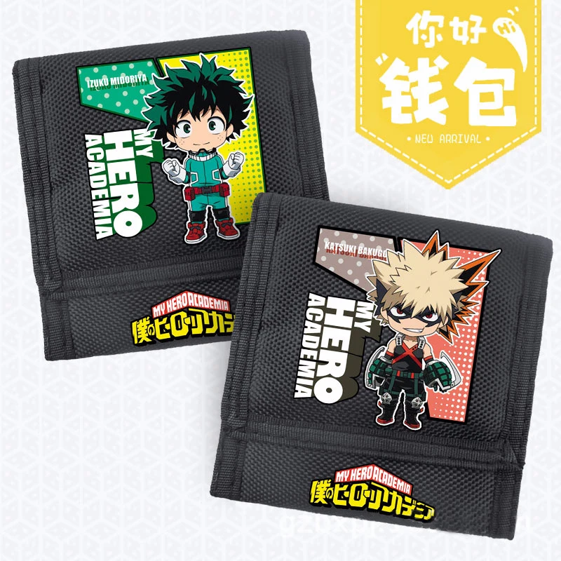 Кошелек унисекс с принтом My Hero academic кавайный короткий кошелек Bakugou Katsuki держатель