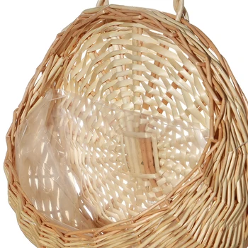 

Natural Wicker Flower Basket Pot Planter Rattan Vase Basket Food Storage Container Home Garden Decor Wall Hanging