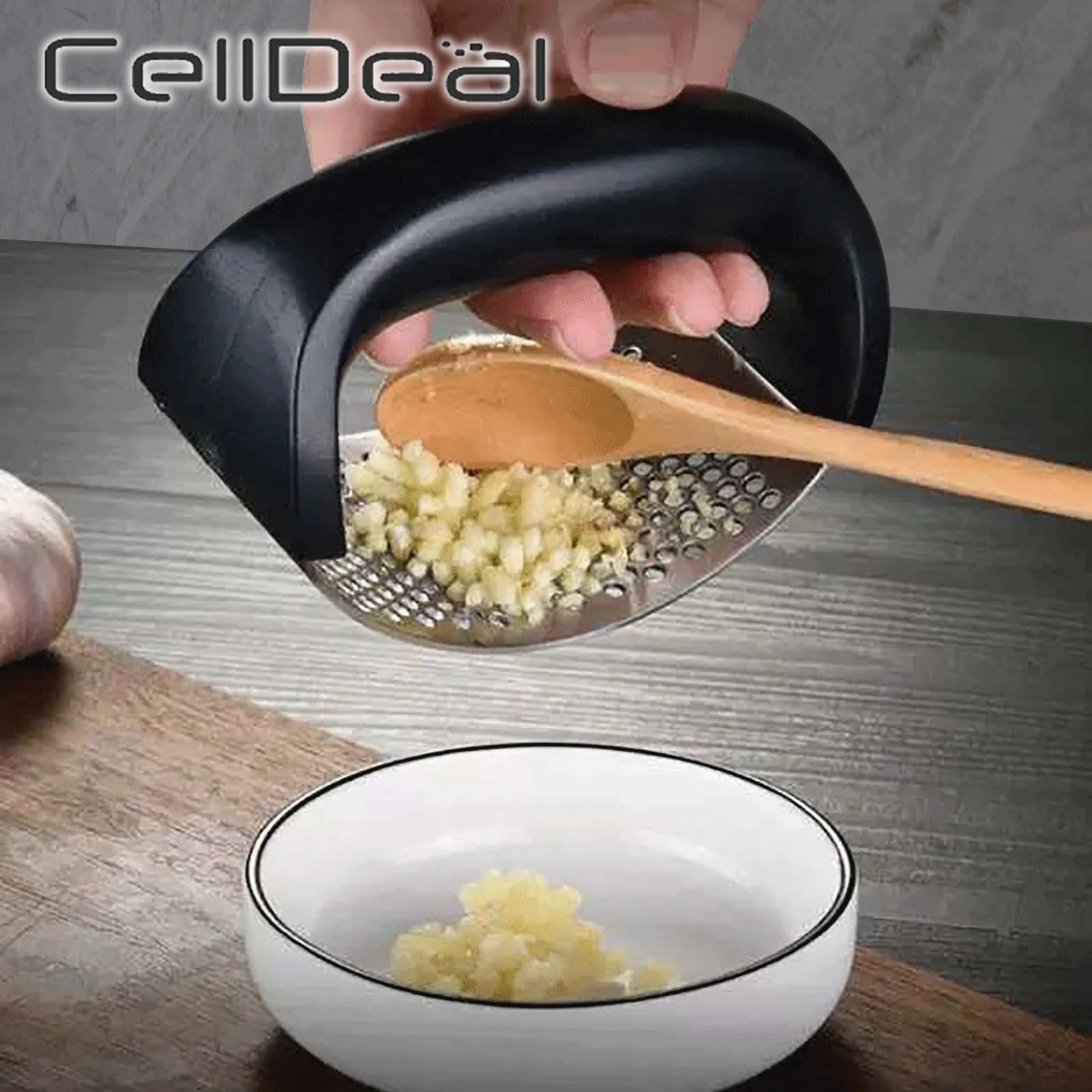 Chopper Cooking-Tool Garlic-Press Household-Device Manual Stainless-Steel Multi-Function