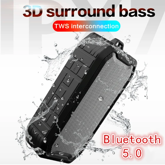 Портативная Беспроводная колонка Boombox Bluetooth 5 0 водонепроницаемая IPX7 мини-колонка