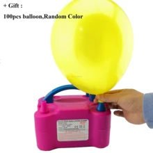 Портативный Электрический шар воздушный насос для шин воздуходувка 110 в 120 в 220 В 240 В с две насадки+ 100 шт воздушный шар подарок