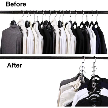 

Multi Function​​ Metal Magic Hook Metal Cascading Hangers Space Saver Closet Organizer Clothes Tie Belt Rack Hanger Hook