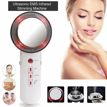 

Face Lift 3 In 1 Ems Infrared Ultrasonic Body Massage Device Ultrasound Slimming Fat Burner Cavitation Face Cosmetic Device