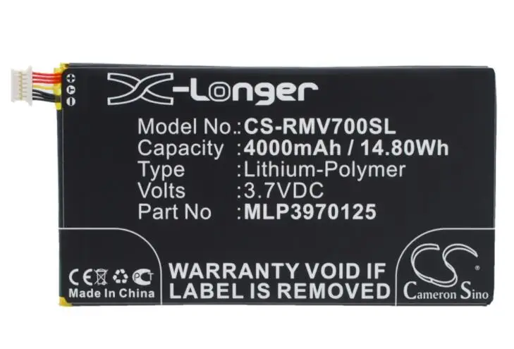 Cameron sino 4000mah аккумулятор для VERIZON Elipsis QMV7A 7in QMV7B MV7A QMV7A 8GB MLP3970125 мобильный, Смартфон батарея
