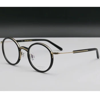 

2020 Wholesale Eyeglasses frames women Men Vintage Titanium Polygon Big blue light glasses optical frame 08081002 Computer use
